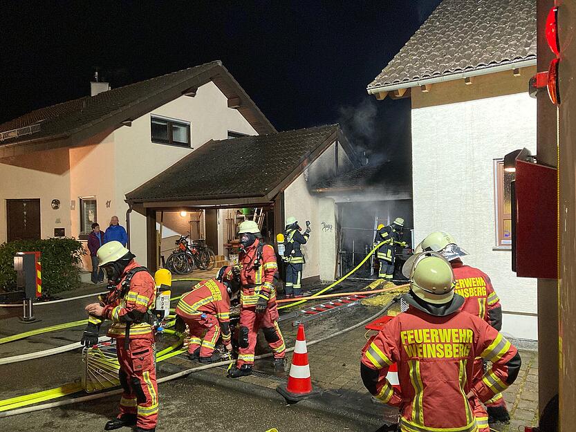 Geb&auml;udebrand in Weinsberg