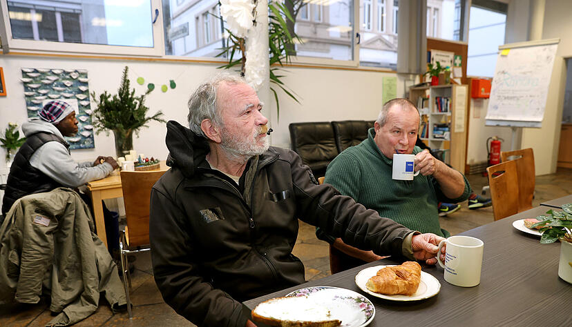 Im Unterstützungszentrum der Aufbaugilde in der Wilhelmstraße 26 gibt es unter anderem Frühstück für Menschen, die keine Wohnung haben. Im Unterstützungszentrum der Aufbaugilde in der Wilhelmstraße 26 gibt es unter anderem Frühstück für Menschen, die keine Wohnung haben.