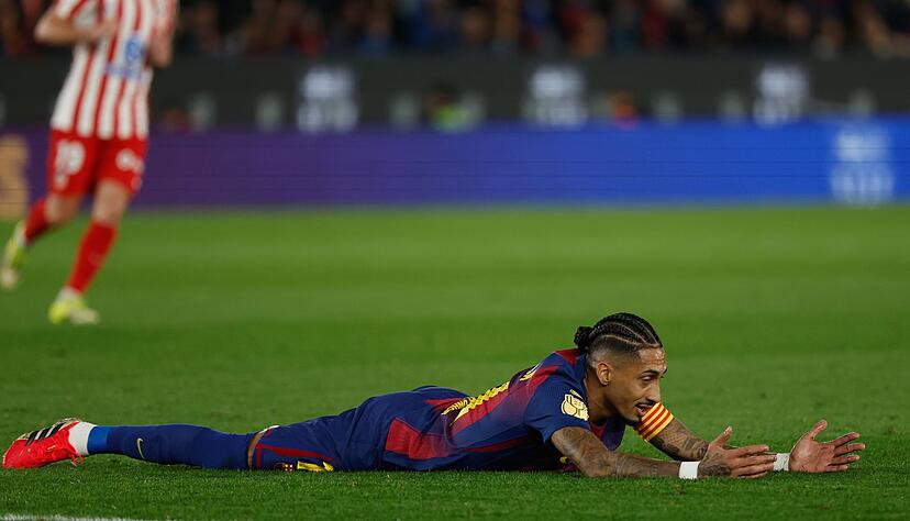 Raphinha und der FC Barcelona sind im Pokal an Atl&eacute;tico Madrid gescheitert.