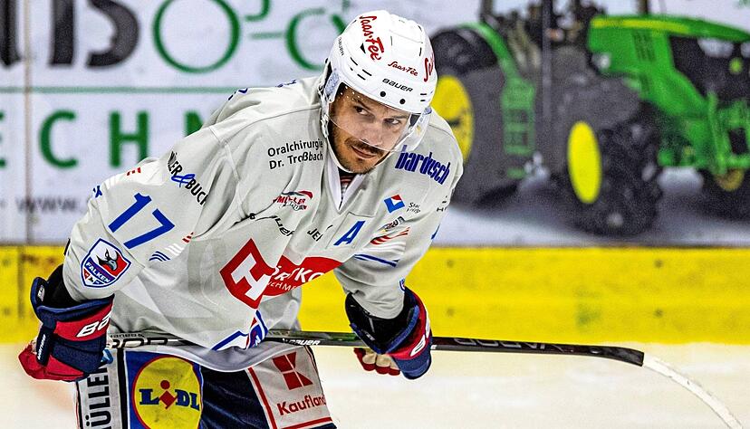 Robin Just f&auml;llt mit einer Platzwunde im Gesicht gegen Selb aus. Wie lange der Routinier pausieren muss, entscheidet sich aber erst noch.