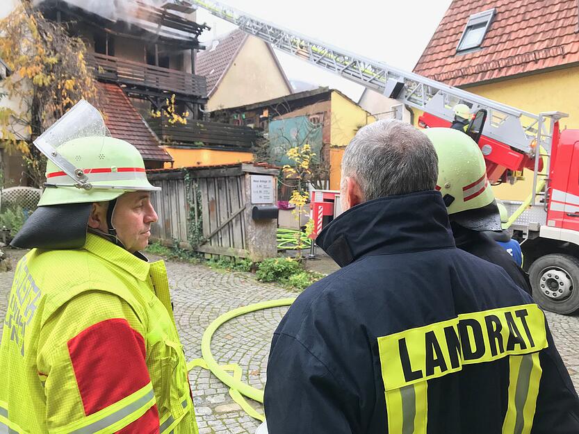 Am Vormittag traf Landrat Detlef Piepenburg am Unglücksort ein.