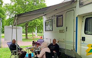 Der Wohnmobilstellplatz in Bad Rappenau war die ganze Woche voll belegt. Auch hier gelten besondere Regeln.
Fotos: Ulrike Plapp-Schirmer