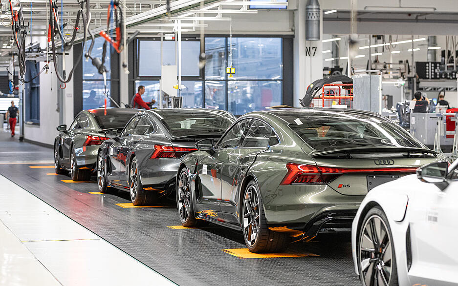 Premiumfertigung in Heilbronn: Der Audi E-Tron GT entsteht in Handarbeit und Kleinserie.