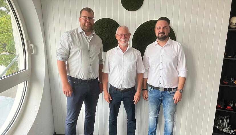 Ein Trio an der Spitze: Philip R&uuml;del (von links), Manfred Fetter und Kai Baumg&auml;rtner wollen das Eberst&auml;dter Unternehmen FFB gemeinsam in eine erfolgreiche Zukunft f&uuml;hren.