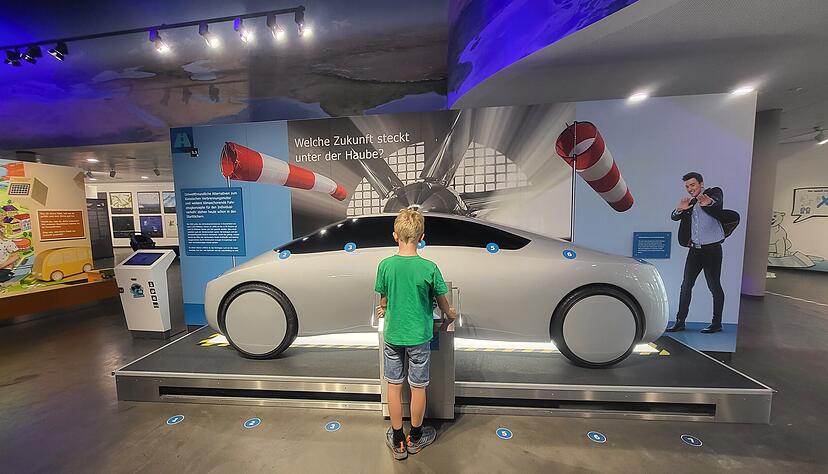 Ganz sch&ouml;n futuristisch. Wie die Mobilit&auml;t der Zukunft aussieht und wie sie klimafreundlicher sein kann, erfahren die Besucher im entsprechenden Themenbereich.