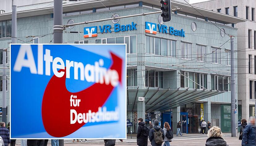 Die VR-Bank Heilbronn Schwäbisch Hall (hier die Hauptstelle in Heilbronn) hat der AfD Hohenlohe-Schwäbisch Hall das Parteikonto gekündigt. Die VR-Bank Heilbronn Schwäbisch Hall (hier die Hauptstelle in Heilbronn) hat der AfD Hohenlohe-Schwäbisch Hall das Parteikonto gekündigt.