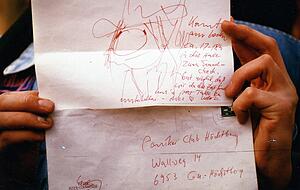 F&uuml;r echte Paniker eine echte Reliquie: eine pers&ouml;nliche Einladung von Udo.