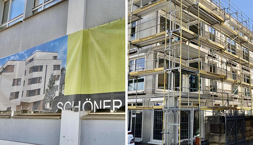 Ganz schön angegriffen ist nicht nur das Banner: An der Wollhausstraße in Heilbronn sollten Seniorenwohnungen entstehen. Vorerst wird nicht weitergebaut. Ganz schön angegriffen ist nicht nur das Banner: An der Wollhausstraße in Heilbronn sollten Seniorenwohnungen entstehen. Vorerst wird nicht weitergebaut.