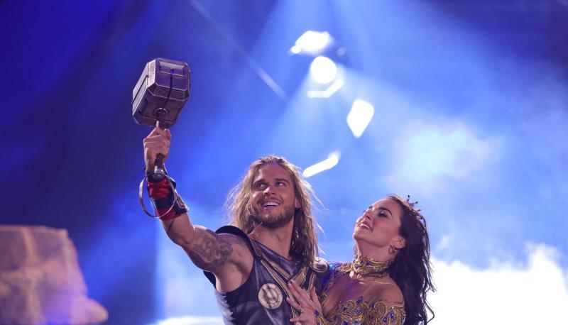 Das war der Hammer: R&uacute;rik G&iacute;slason mit seiner Partnerin Renata Lusin beim Finale der RTL-Tanzshow "Let's Dance".