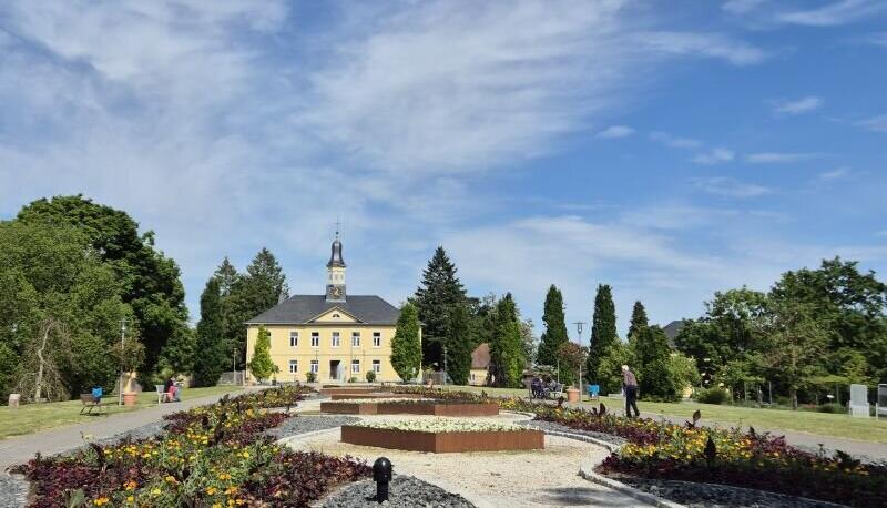 Das Feuerbeet im Salinenpark war bei der Landesgartenschau einer der gro&szlig;en Hingucker.