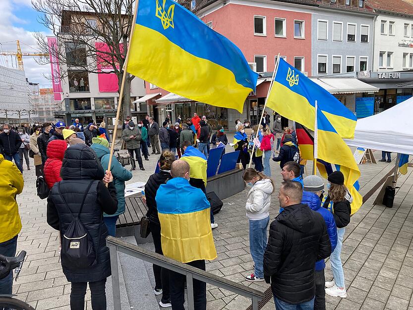 Demo "Solidarität mit der Ukraine" in Heilbronn Demo "Solidarität mit der Ukraine" in Heilbronn