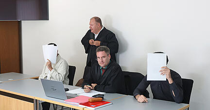 Die beiden Angeklagten im Gerichtssaal des Amtsgerichts Heilbronn. Die beiden Angeklagten im Gerichtssaal des Amtsgerichts Heilbronn.