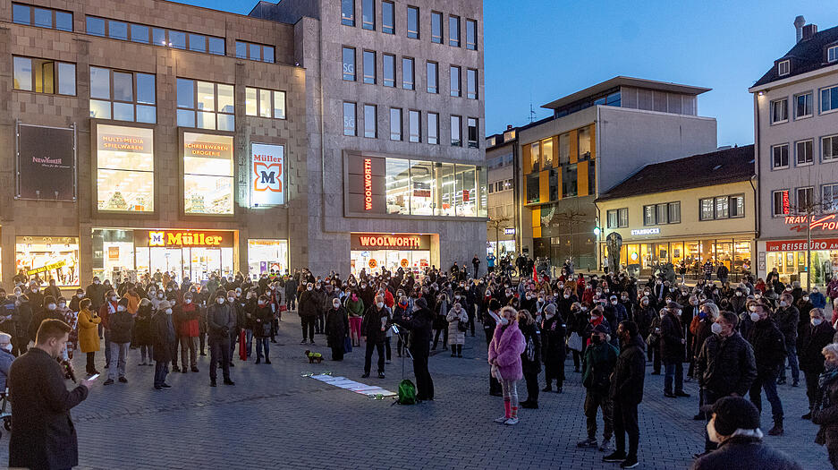 Corona-Gegendemo in Heilbronn