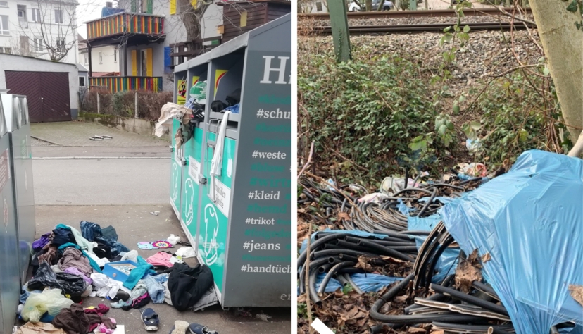 Überquellende Müllcontainer oder achtlos weggeworfener Unrat: In Heilbronn wächst das Problem der illegalen Müllverschmutzung.