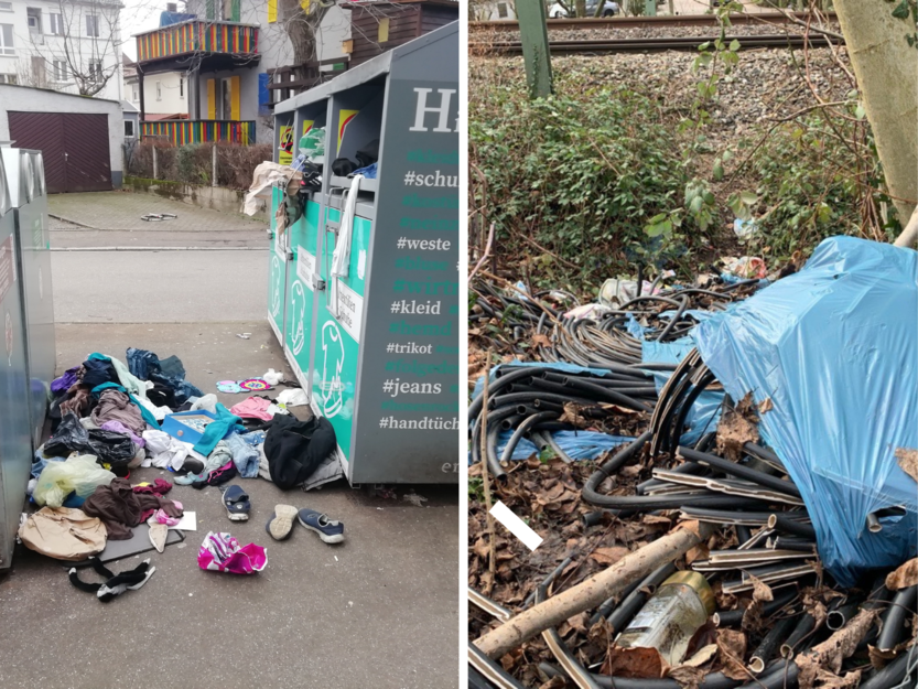 Überquellende Müllcontainer oder achtlos weggeworfener Unrat: In Heilbronn wächst das Problem der illegalen Müllverschmutzung.