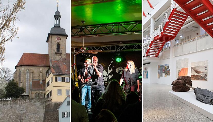 Der Maulbronner Kammerchor gastiert in der Regiswindiskirche (von links), in Heilbronn steht die Live-Nacht an, und im Künzelsauer Museum Würth wird eine neue Ausstellung gezeigt. Der Maulbronner Kammerchor gastiert in der Regiswindiskirche (von links), in Heilbronn steht die Live-Nacht an, und im Künzelsauer Museum Würth wird eine neue Ausstellung gezeigt.