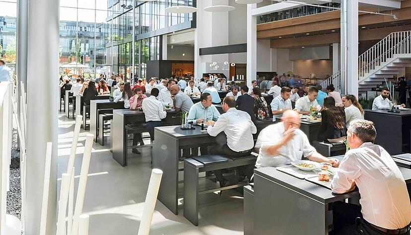 Die Bechtle-Kantine wurde 2021 von der Fachzeitschrift "Food & Health" als eine der besten ausgezeichnet.
Foto: Bechtle