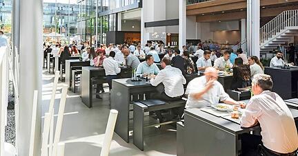 Die Bechtle-Kantine wurde 2021 von der Fachzeitschrift "Food & Health" als eine der besten ausgezeichnet.
Foto: Bechtle