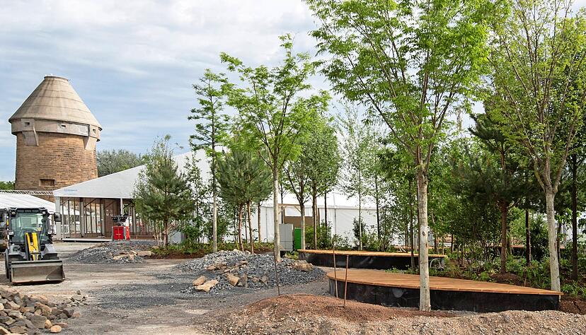 Das Klimawäldchen auf der Theresienwiese heißt offiziell Smart Festival Forest. "Man könnte das übersetzten mit: technisch innovative Waldstruktur für Festplätze", erklärt Rathaussprecherin Suse Bucher-Pinell. Das Klimawäldchen auf der Theresienwiese heißt offiziell Smart Festival Forest. "Man könnte das übersetzten mit: technisch innovative Waldstruktur für Festplätze", erklärt Rathaussprecherin Suse Bucher-Pinell.