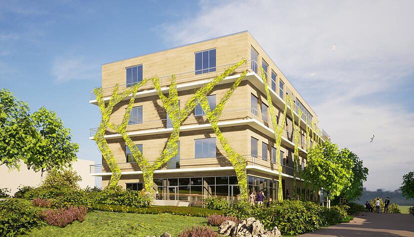 So stellt sich Architekt Jörg Mockler das neue I³-Gebäude des Molit-Instituts vor. So stellt sich Architekt Jörg Mockler das neue I³-Gebäude des Molit-Instituts vor.