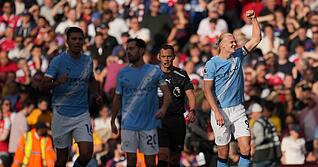 Erling Haaland erzielte das Siegtor für Manchester City. Erling Haaland erzielte das Siegtor für Manchester City.