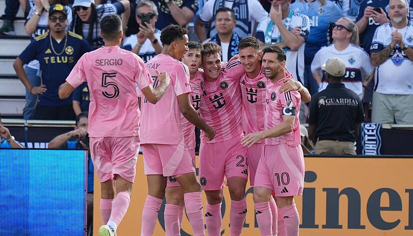 Miami jubelt über das 1:0 - ein Eigentor von Vancouver-Profi Ocampo. Miami jubelt über das 1:0 - ein Eigentor von Vancouver-Profi Ocampo.