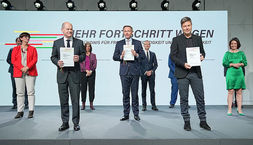 Die Ampel-Koalition steht im Herbst 2021 Die Ampel-Koalition steht im Herbst 2021