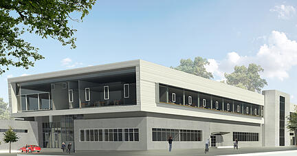 Wichtiger Teil der 20 Millionen Euro Investition wird die Vergr&ouml;&szlig;erung der Elektronikentwicklung sein.  Visualisierung: EBM-Papst