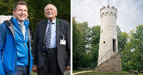Der Wartbergturm in Künzelsau wurde saniert – auch dank einer Spende von Reinhold Würth.