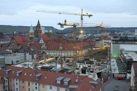 Baufortschritt Stadtgalerie,  Dezember 2006. Foto HSt-Archiv.