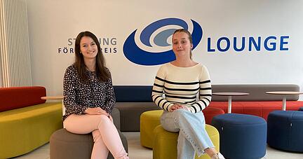 Stellen das Orientierungssemester an der Hochschule Heilbronn vor: Jessica Kuhn (links) und Amelie Rung. Foto: Gajer, Simon Stellen das Orientierungssemester an der Hochschule Heilbronn vor: Jessica Kuhn (links) und Amelie Rung. Foto: Gajer, Simon