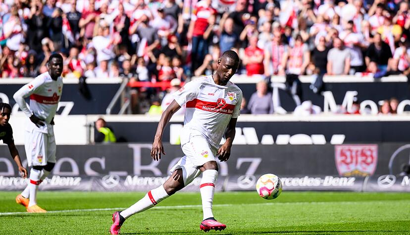 Stuttgarts Serhou Guirassy. Stuttgarts Serhou Guirassy.