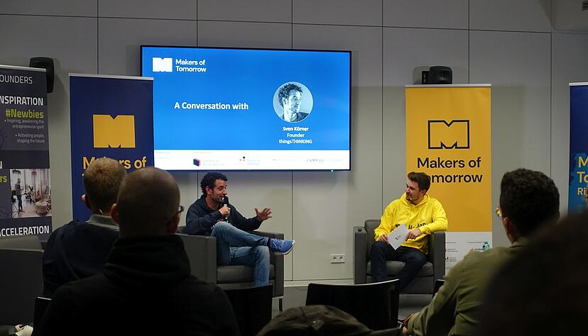 Moderator Tim Lampe (rechts) im Gespräch mit Sven Körner. Moderator Tim Lampe (rechts) im Gespräch mit Sven Körner.