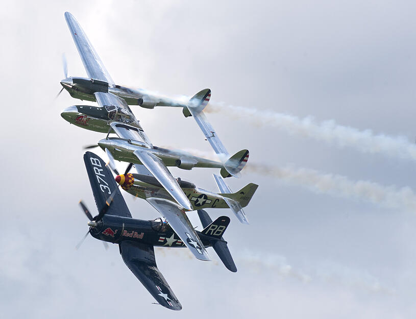 An drei Tagen konnten beim Oldtimer-Fliegertreffen in Kirchheim unter Teck insgesamt 250 flugfähige Oldtimer bestaunt werden.