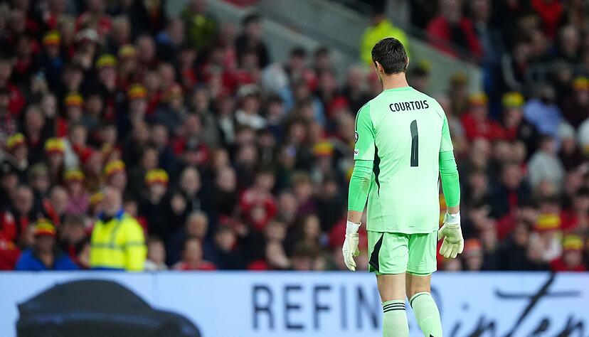 Fängt lieber Bälle: Belgiens Torwart Thibaut Courtois. Fängt lieber Bälle: Belgiens Torwart Thibaut Courtois.