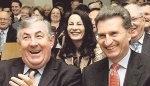 Fröhlich: Ministerpräsident Oettinger (rechts) und Jahn sind befreundet.