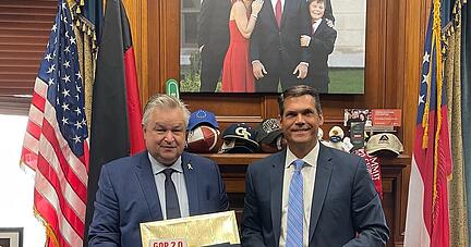 In Atlanta traf Michael Link (links) Geoff Duncan, Vizegouverneur von Georgia. Foto: privat