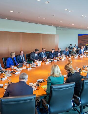 Die Phishing-Kampagne &uuml;ber den Messenger Signal hat auch das Bundeskabinett erreicht. (Archivbild)