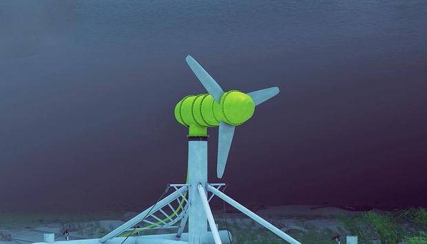 Unterwasserstr&ouml;mungsturbine von Voith Hydro. Foto: Handout Voith Hydro