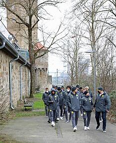 BVB-Spaziergang entlang der alten Neckarsulmer Stadtmauer.