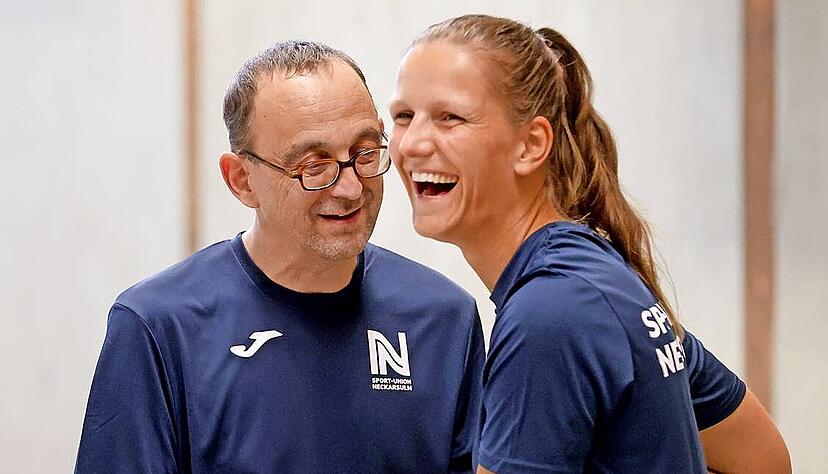 Munia Smits (rechts) wird weiterhin die B-Juniorinnen der Sport-Union Neckarsulm trainieren. Gernot Drossel (links) &uuml;bernimmt neben der C- k&uuml;nftig auch die A-Jugend.