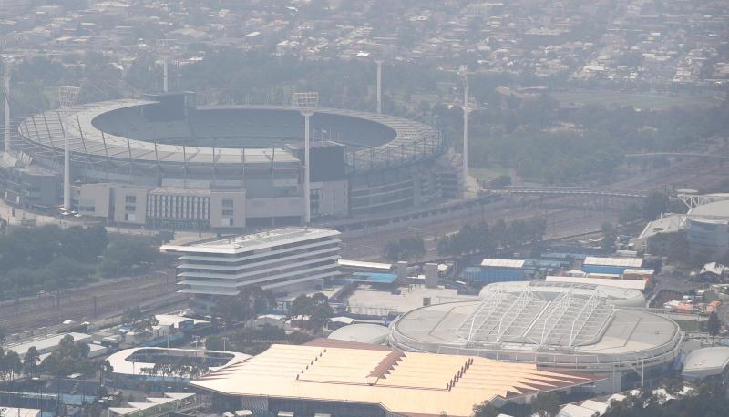 Schlechte Luft über der Rod-Laver-Arena in Melbourne. Schlechte Luft über der Rod-Laver-Arena in Melbourne.