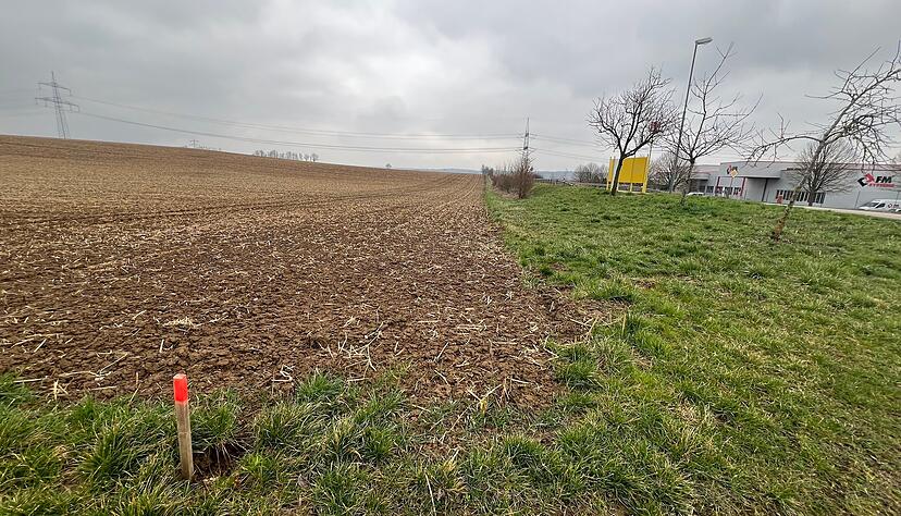 Standort des geplanten, 40 Hektar gro&szlig;en Solarparks Eppingen entlang der Verbindungsstra&szlig;e L1110 Eppingen-Richen.