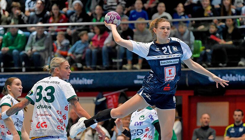 Tat sich anfangs noch etwas schwer, machte in Hälfte zwei aber ein klasse Spiel: Linksaußen Alessia Riner.
