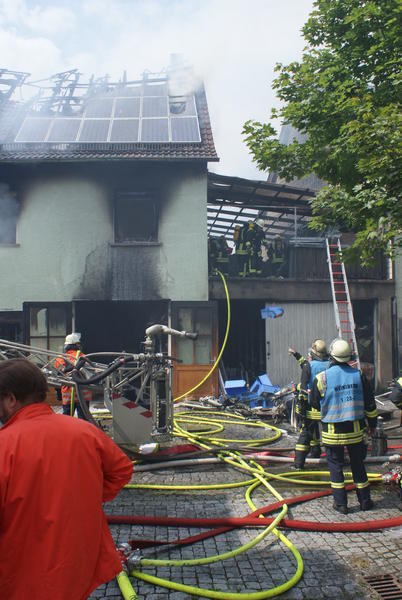 Gro&szlig;brand in L&ouml;wenstein | 25.07.