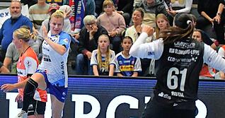 Kennen sich aus Ludwigsburger Tagen und der Nationalmannschaft bestens: Blombergs Torhüterin Nicole Roth (rechts) ließ am Samstag nur vier Treffer von Neckarsulms Top-Torschützin Antje Döll zu.