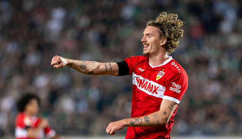 VfB-Stürmer Nick Woltemade traf zum zwischenzeitlichen 4:0 im DFB-Pokal gegen Preußen Münster.