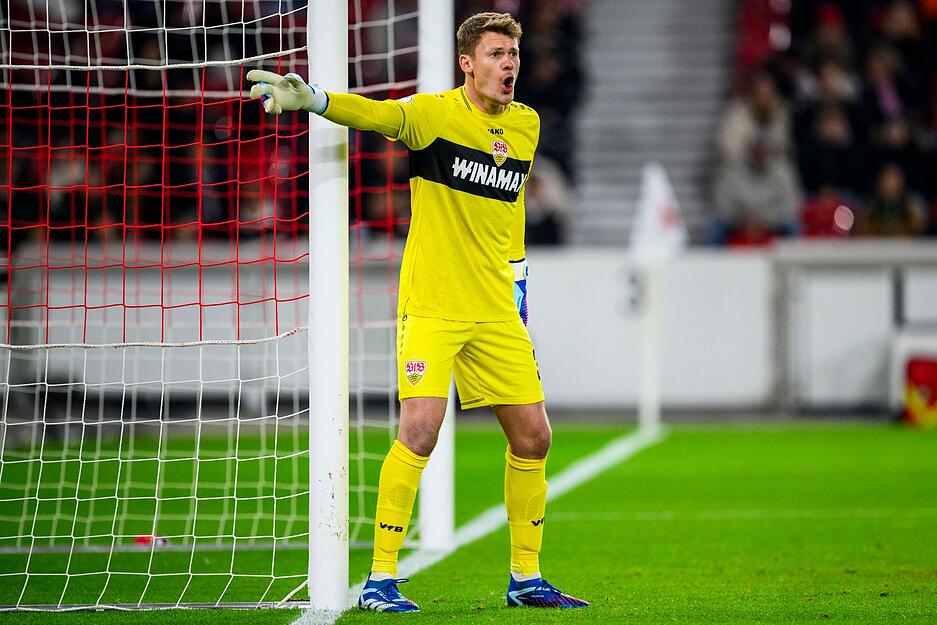 Bayern-Leihgabe im VfB-Tor: Alexander Nübel. Bayern-Leihgabe im VfB-Tor: Alexander Nübel.