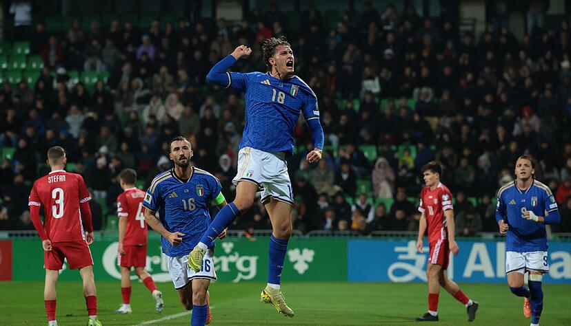 Die Partie gegen die Republik Moldau entschied Italien spät. Die Partie gegen die Republik Moldau entschied Italien spät.