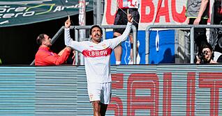 Jubel in der Nachspielzeit: VfB-Joker Tiago Tom&aacute;s.